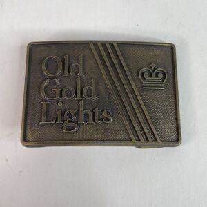 OLD GOLD Lights Cigarettes Tabacco Advertisement Promo LDL Belt Buckle 1970s